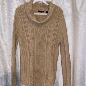 Tan Cowl-neck sweater